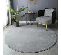 PALVIT Tapis de Zone Ronds, 120x120cm Tapis Moelleux Doux Grand pour Salon Cuisine, Tapis Épais à Poils Longs pour Chambre Chevet avec Dos Antidérapant, Tapis Lavables en Machine