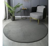 PALVIT Tapis de Zone Ronds, 160x160cm Grand Tapis Doux Moelleux pour Salon Cuisine, Tapis Épais Shaggy pour Chambre Chevet avec Dos Antidérapant, Tapis Lavables en Machine