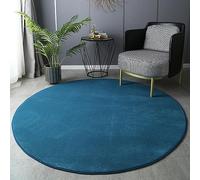 PALVIT Tapis de Zone Ronds, 160x160cm Grand Tapis Moelleux Doux pour Salon Cuisine, Tapis Épais à Poils Longs pour Chambre Chevet avec Dos Antidérapant, Tapis Lavables en Machine