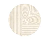 PALVIT Tapis rond moderne, 180 x 180 cm, à rayures, polyester, antidérapant, lavable, polyvalent, résistant aux taches, pour salon, chambre, cuisine, salle de bain, unisex, intérieur