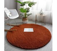 PALVIT Tapis rond moelleux - 80 x 80 cm - Grand tapis pour salon, cuisine, chambre à coucher avec fond antidérapant, petit tapis doux à poils longs pour entrée, couloir, tapis circulaire Thich