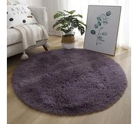 PALVIT Tapis rond moelleux doux antidérapant pour chambre à coucher, salle de bain, salon, cuisine - Lavable en machine - 80 x 80 cm