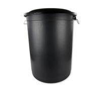 Pamex Poubelle avec couvercle Capacité : 100 litres. Spécial extérieur 100 litros Noir