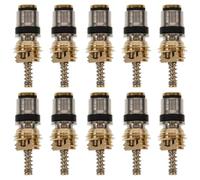 PAMINGONO 10pcs Noyau de Valve de Climatisation Automobile en Cuivre pour Système R134a-3, Compatible Forte, Précis pour Réparation et Recharge Climatisation Voiture été Vacances