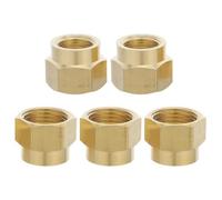 PAMINGONO 5 Pièces Adaptateur Réducteur en Laiton pour Tuyau de Jardin Raccord Fileté Femelle, Connexion Polyvalente pour Arrosage Extérieur et Prévention des Fuites