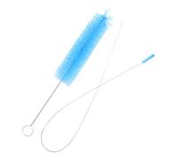 PAMINGONO Brosse de Nettoyage Flexible Kit de 2 Pièces en Acier Inoxydable Bleu, Facile à Manier pour Entretien et Débouchage pour Tuyaux des Machines à Laver