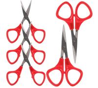 PAMINGONO Ciseaux à Broder Courbés pour Travaux de Couture et Broderie Fine Design Élégant Incurvé Lot de 5 en Acier Coulé Rouge, Haute Efficacité Couleur Aléatoire