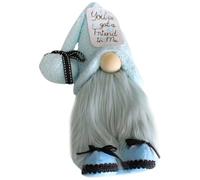 PAMINGONO Décoration de Petit GNOME Bleu en Tissu Léger pour Table, Poupée GNOME Créative et Festive, Décoration Maison pour Fête de Carnaval et Vitrine