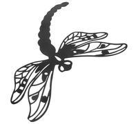 PAMINGONO Décoration Murale Libellule en Fer Noir, Ornement Suspendu Unique pour Jardin et Intérieur, Art Mural Métallique Délicat et Attrayant pour Maison