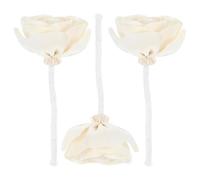 PAMINGONO Diffuseur de Parfum D'ambiance en Fleur Artificielle Beige, Lot de 3, Libération Continue de Fragrance, en Papier de Riz et Coton, pour Maison et Bureau