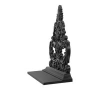 PAMINGONO Étagère Murale Ornée en Matériau Synthétique Noir 16x13,7x6 Cm | Console Flottante Sculptée, Style Vintage Européen Gothique, pour Livres et Vinyles
