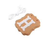 PAMINGONO Guirlande 9 Fanions et Corde en Papier Kraft Marron Vintage pour Décoration de Mariage Cérémonie ou Fête