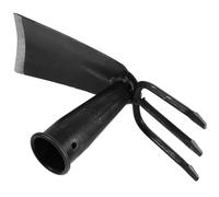 PAMINGONO Houe de Jardinage à Main à Double Tête, Outil Manuel | Acier au Carbone, Tête 7, 5cm, Léger et Polyvalent, pour Plantation de Fleurs et Fertilisation