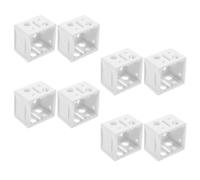 PAMINGONO Lot de 8 Supports de Stores en Abs Blanc, Durabilité Élevée et Adaptabilité Optimale, Fixation Facile pour Stores et Rideaux, Accessoires pour Maison