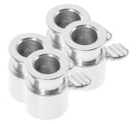 PAMINGONO Manchons pour Barbecue en Acier Argenté, Lot de 4 Pièces Résistants la Chaleur aux Chocs, Accessoires pour Barbecue à Gaz à Usage Intérieur et Extérieur