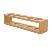 PAMINGONO Organisateur Trous Flacons Bambou en Essentielles D'huiles de Beige Structure 5 Support Pratique et Rangement pour Bouteilles