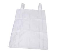 PAMINGONO Paquet Big Bag en PP, Blanc, Capacité 1-1,5 Tonnes, Boucles de Levage Robustes, Fond Plat, pour Boue et Sable, Chantier et Emballage Industriel