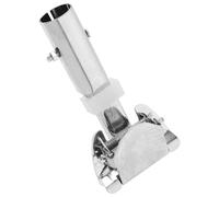 PAMINGONO Pince de Remplacement Design Rotatif 360 Degrés, Diamètre Tube 25mm, Clip Réutilisable pour Manche de Balai en Acier Inoxydable Argenté pour Vadrouille Domestique