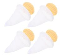 PAMINGONO Récupérateur de Poil Chat Machine A Laver, Brosse Anti-peluches pour Vêtements, Filtre Flottant Réutilisable en Polyester Jaune, Lot de 4 Pièces pour Nettoyage