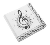 PAMINGONO Serviettes en Papier Musique 20pcs pour Fête Anniversaire et Party, Ambiance Festive et Nettoyage Pratique, Décorations Jetables pour Table