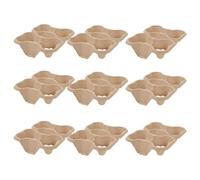 PAMINGONO Support à Tasse en Carton Dégradable et Résistant Pression pour Boissons Chaudes, Plateau Porte-gobelet en Papier Jaune, Lot de 20 Pièces pour Café à Emporter