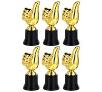 PAMINGONO Trophées Décoration Créative en Plastique Doré de Pouce Lot de 6 et Récompense Éducative pour Garçon et Filles pour Compétition Sportive
