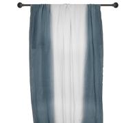 Pan de rideau 160x300 cm DEEPALI 100% lin lavé tie and dye bleu granit
