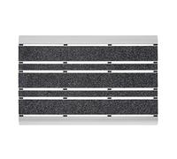 PANA paillasson en Aluminium (39x60cm) • Essuie-Pieds Externe • Tapis de propreté • Paillasson avec Inserts en Feutre aiguilleté pour l'extérieur • Floor Mat (Gris foncé/Noir)