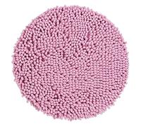 PANA® Rond Tapis de Bain Chenille Microfibre - Ø 56 cm - Rose | Tapis de bain rond doux et moelleux - Lavable en machine à 30 °C - Dessous en latex antidérapant - Compatible sèche-linge