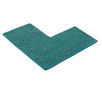 PANA® Tapis de Douche Chenille d’Angle - 50 x 100 x 100 cm - Pétrole