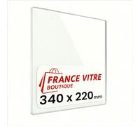 PANADERO - modèle : Cardiff - 340 x 220 x 4 mm - Vitre d’Insert pour cheminée et poêle à Bois - Verre de Rechange Haute température - jusqu'à 800°C