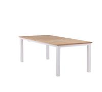 Panama Table de salle à manger incl. plateau supplémentaire 224, 324 cm blanc, naturel.
