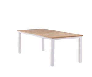 Panama Table de salle à manger incl. plateau supplémentaire 224, 324 cm blanc, naturel.