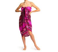 PANASIAM Sarong Maoi 04, 190x113cm, pink-ish | Viscose douce, comme drap de plage, jupe de plage légère, robe portefeuille, paréo ou cache-maillot, imprimé grand teint