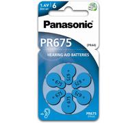 Panasonic 10x Gr. 675 Piles pour appareils auditifs blister de 6 PR44 Bleu 24600
