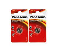 Panasonic 1632 CR1632 Lot de 2 piles lithium 3 V