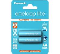 Panasonic - 2 piles AA rechargeables Eneloop Lite 950mAh