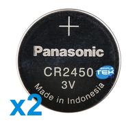 Panasonic CR2450 CR 2450 Lot de 2 Piles au Lithium 3 V