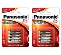 Panasonic Piles Pro Power LR03 (AAA) 1,5 V 4+4 offert – 8 pièces