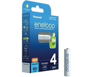 Panasonic - 4 piles AAA rechargeables Eneloop 800mAh 1.2V