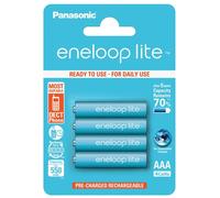 Panasonic - 4 piles AAA rechargeables Eneloop Lite 550mAh 1.2V