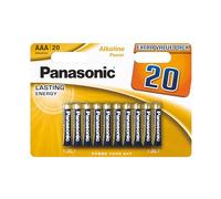 Panasonic, Alkaline Power, AAA Piles alcalines, Lot de 20, Micro, LR03, 1.5V, Protection Anti-Fuite, 7 Annees en Stock, pour télécommandes, balances, horloges