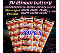 Panasonic-Batterie Lithium 3V CR2032 CR2025 CR2016 CR1632 CR1616 CR1620 CR2450 CR2430, 20 Pièces, Originale, CR 2032