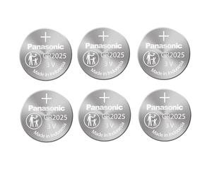 Panasonic Batterie Lithium, Knopfzelle, CR2025, 3V, W129124512 (CR2025, 3V)