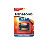 Panasonic batteries Pile Ronde au Lithium Panasonic 2CR5-5L/1BP Longue durée, Parfaite pour Les alarmes Incendie et Les appareils Photo et vidéo (6 V, Pack de 1)