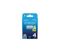 Panasonic BK-3MCDE/4BE - Pack de 4 Piles Rechargeables AA 1.2V 2000mAh Ni-MH, jusqu'à 2100 cycles de recharge