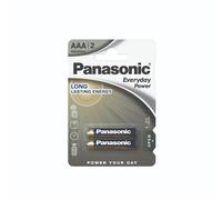 Panasonic Blister de 2 Piles Alcalines Everyday Power SILVER Batterie AAA 1,5V