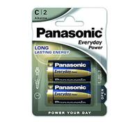 Panasonic Piles alcalines Everyday Power Silver LR14 (C) 1,5V – Blister de 2