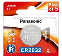 Panasonic CR2032 Lot de 2 Piles Lithium Batterie 3 V (5PC) X = 10 Piles à Usage Unique