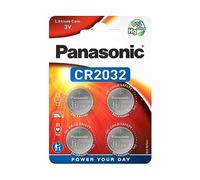 Panasonic CR2032 Lot de 4 Piles Bouton au Lithium 3 V